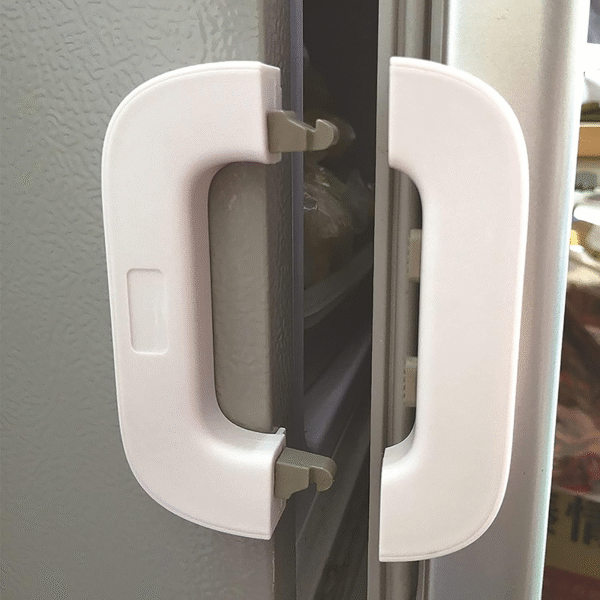 Children's Fridge Lock Anti-Pinch Handheld Cabinet Door Lock Security Lock Freezer Lock Kids Fridge Locks Multifunctional Fridge Door Lock for Fridge Doors Windows - Image 2