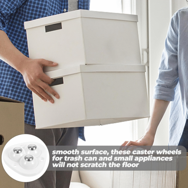 Pack of 04 Ball Castors, Furniture Castors, Heavy Duty Self-Adhesive, Furniture Castors, Small Self-Adhesive, 360 Degree Ball Castors, for Furniture Transport - Image 4