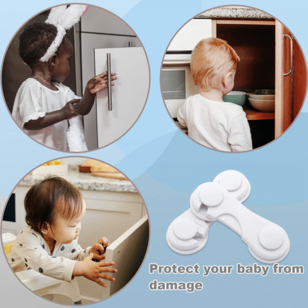 Baby Safety Lock Latch Drawer Cabinet Cupboard Wardrobe Fridge Cabinet Door - Image 4