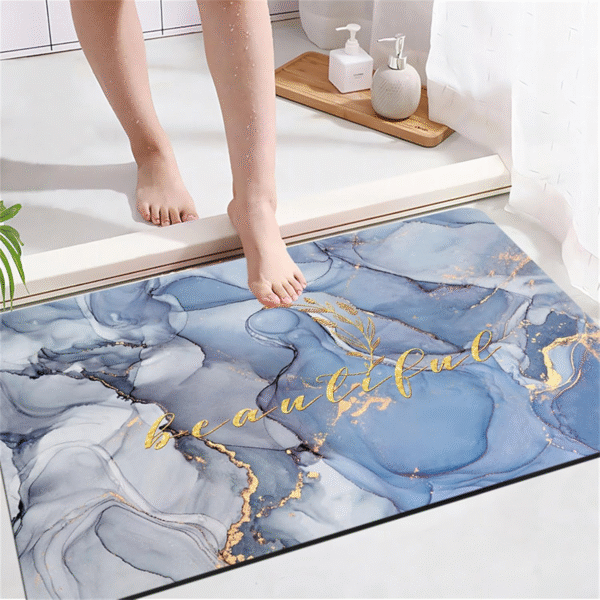 Multi Design Super Absorbent Bath Mat, Quick-Drying Bathroom Mat Rug, Rubber Non-Slip Bottoms Doormat Living Hallway Area Rug