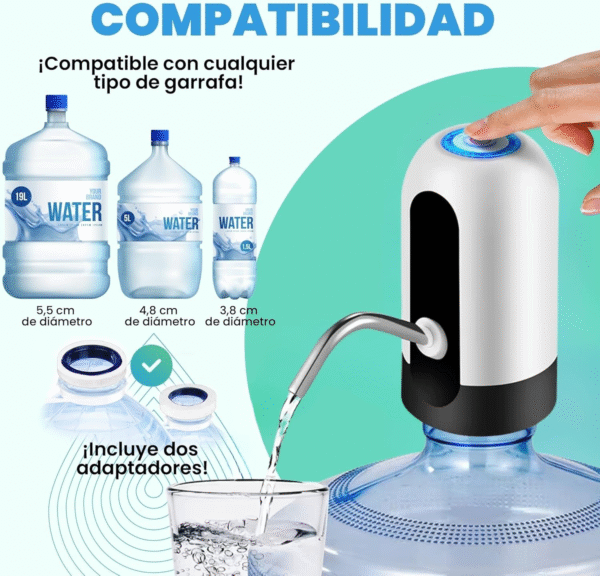 Electric Water Bottle Dispenser Pump - Portable USB Wireless Pump - Automatic Electric Dispenser USB Rechargeable, Wide Compatibility, Safe & Convenient - Image 2