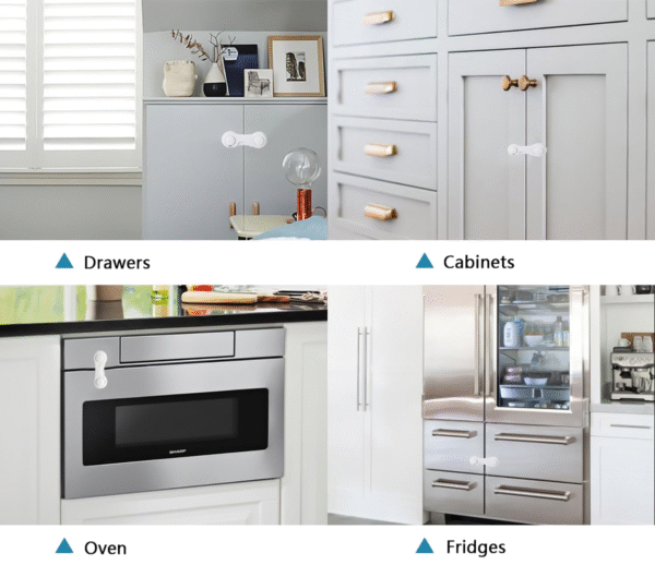 Baby Safety Lock Latch Drawer Cabinet Cupboard Wardrobe Fridge Cabinet Door - Image 3