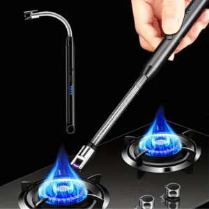 Electric Arc Flexible Lighter with USB Rechargeable Battery and Windproof Flameless Design for Candles, Kitchen, BBQ, and Outdoor Use