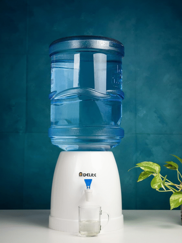 White Portable Water Dispenser- Non-Electric Desktop Mini Water Dispenser - Top loading water cooler for Home, Kitchen and Office use