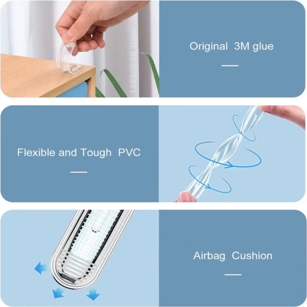 Pack of 10 Silicone Self-Adhesive Buffer Pads Refrigerator Anti-Collision Strip Door Stopper Cabinet Bumpers Transparent Wall Protector Pad - Image 6