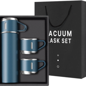 Premium Vacuum Flask Set – Stainless Steel Thermos with Cups