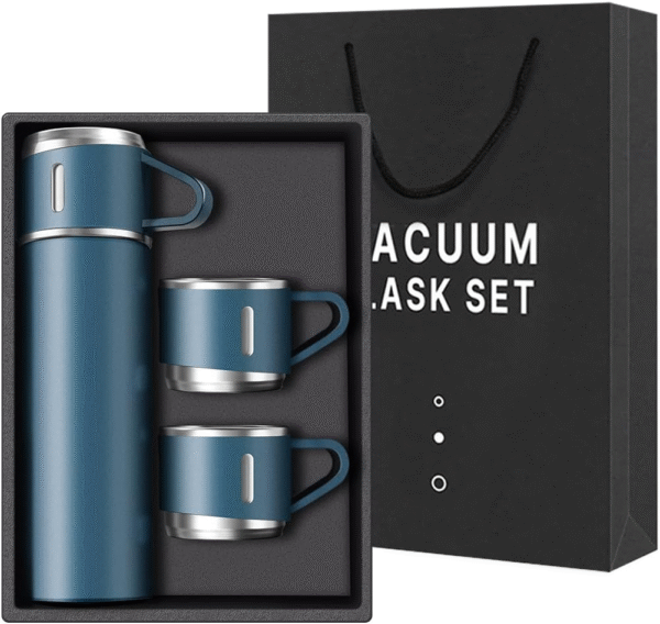 Multi-Color Vacuum Insulated Flask Set with 2 Cups – Keep Drinks Hot or Cold for 24 Hours, Ideal for Coffee, Tea, Milk, with Leak-Proof Design and Portable Travel-Friendly Build - Image 9