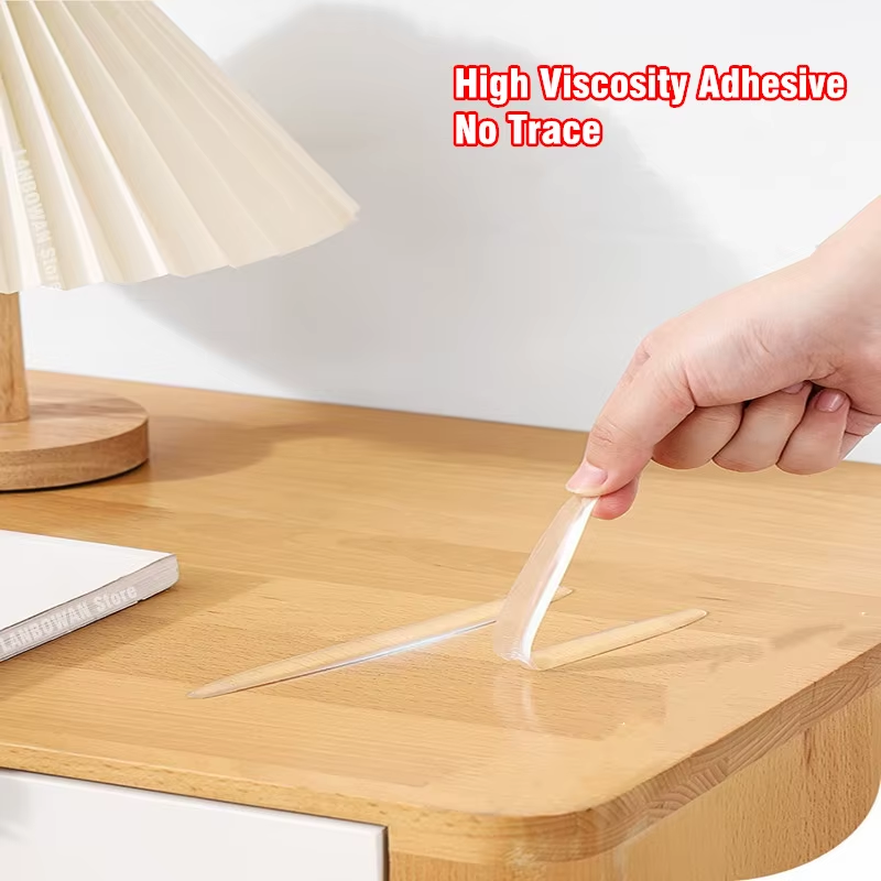 Pack of 10 Silicone Self-Adhesive Buffer Pads Refrigerator Anti-Collision Strip Door Stopper Cabinet Bumpers Transparent Wall Protector Pad - Image 5
