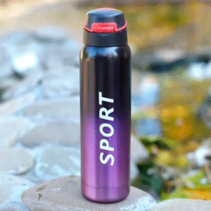 Sports Vacuum Insulated Flask | Hot and Cold-Water Bottle with Anti-Slip Grip | Double Walled Sports Bottle for Travel, Home, Gym, Office, School