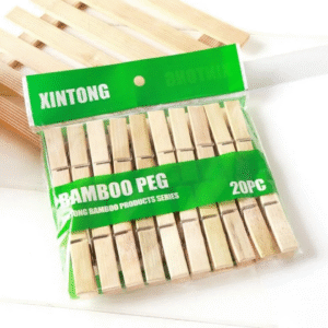 Pack of 20  Natural Bamboo Clothes Peg Wooden Socks Sheet Windproof Pins Clothespins Craft Clips Household Tools Home Accessories