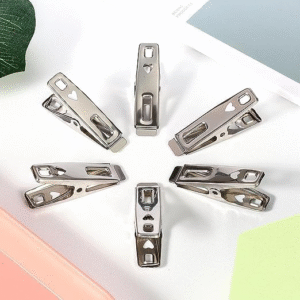 Pack of 12 Multipurpose Cloth Pegs Heavy Duty Rust-Free Stainless-Steel Cloth Clip Nonslip Multipurpose Clothes Hanger/Rods/Ropes Grips Cloth Drying Cloth Pin Set