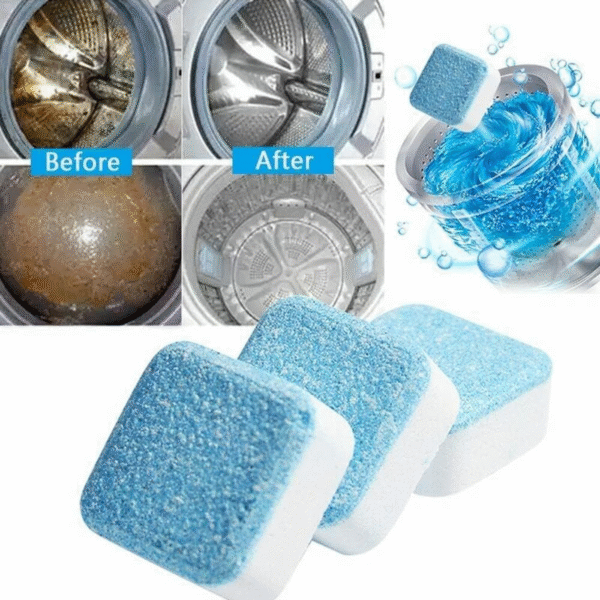 Pack of 12 Washing Machine Cleaner, Deodorizer, & Descaler - Powerful Washer Cleaner, High-Efficiency Tablets, Deep Cleaning Tablets for HE Front Loader & Top Load Washer - Image 6