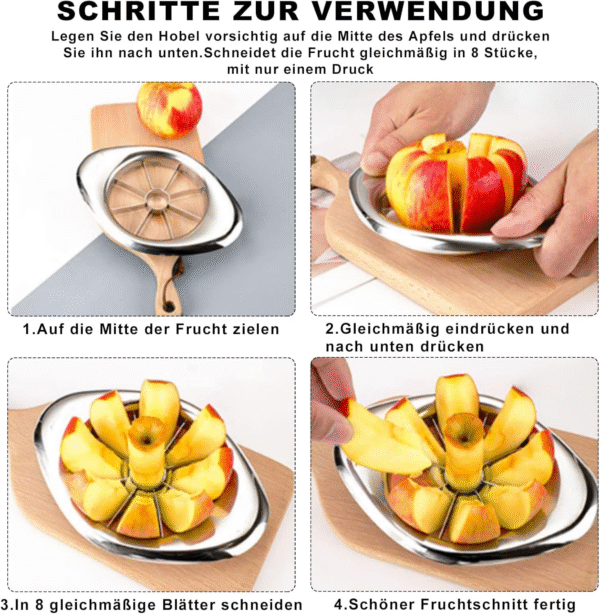 Multi-Purpose Stainless Steel Apple Slicer with 8 Blades Fruit Slicer Vegetable Cooking Tools - Image 5