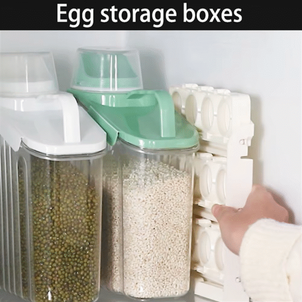 3-Tier Egg Rack Up Egg Storage Rack Capacity 3-Tier Egg Rack Organize storage 24 eggs efficiently in the kitchen or refrigerator - Image 5