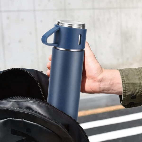 Multi-Color Vacuum Insulated Flask Set with 2 Cups – Keep Drinks Hot or Cold for 24 Hours, Ideal for Coffee, Tea, Milk, with Leak-Proof Design and Portable Travel-Friendly Build - Image 6