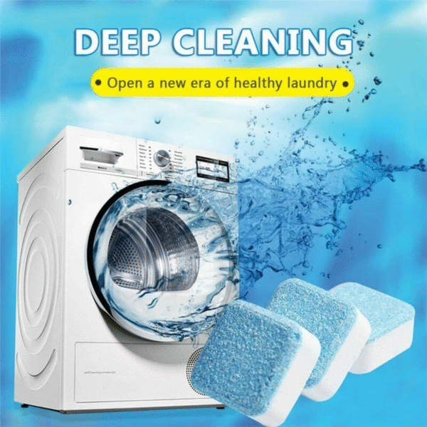 Pack of 12 Washing Machine Cleaner, Deodorizer, & Descaler - Powerful Washer Cleaner, High-Efficiency Tablets, Deep Cleaning Tablets for HE Front Loader & Top Load Washer - Image 5