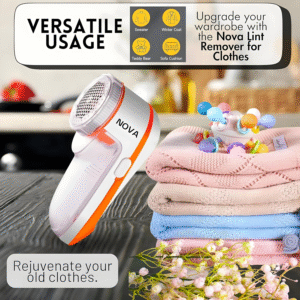 Lint Remover – Electric Fabric Shaver and Portable Lint Brush for Clothes, Pet Hair, and Fuzz, Rechargeable and Battery-Operated Lint Removal Tool for Professional and Home Use