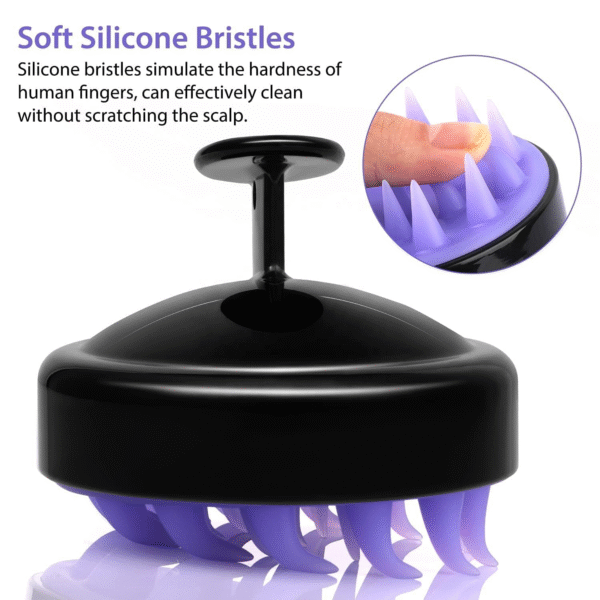Scalp Massager Shampoo Brush, Eco-Friendly with Soft Silicon Bristles, Hair Scalp Scrubber, Scalp Exfoliator, Dandruff Removal, Prevents Hair Loss for Men, Women - Image 2
