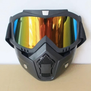 Motorcycle Helmet Glasses Masks Protective Face & Eyewear Windproof Dirt Shield with Soft Foam Padded Detachable Mouth Filter for Cycling Bike Off Road Racing Ride Unisex