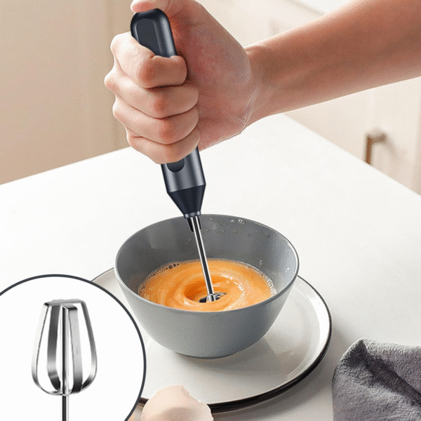 USB Rechargeable Hand Blender & Coffee frother Electric Foam Maker for Cappuccino, Milk frother, Whisker, and Egg Beater - Image 3