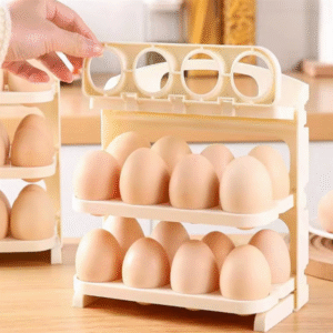 3-Tier Egg Rack Up Egg Storage Rack Capacity 3-Tier Egg Rack Organize storage 24 eggs efficiently in the kitchen or refrigerator
