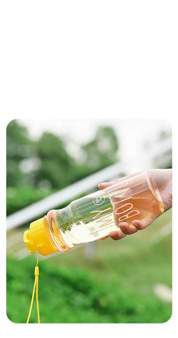 Multi-Color Transparent Water Bottle Portable Sports Cup for Drinking Kitchen Tools 550ml Water Bottle for School Gym Travel Girl Boy - Image 4