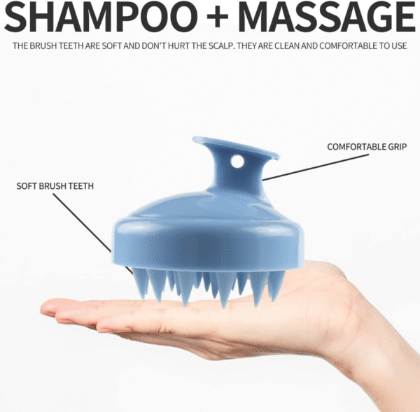 Scalp Massager Shampoo Brush, Eco-Friendly with Soft Silicon Bristles, Hair Scalp Scrubber, Scalp Exfoliator, Dandruff Removal, Prevents Hair Loss for Men, Women - Image 4