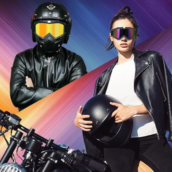 Motorcycle Helmet Glasses Masks Protective Face & Eyewear Windproof Dirt Shield with Soft Foam Padded Detachable Mouth Filter for Cycling Bike Off Road Racing Ride Unisex - Image 2