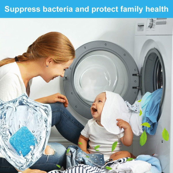 Pack of 12 Washing Machine Cleaner, Deodorizer, & Descaler - Powerful Washer Cleaner, High-Efficiency Tablets, Deep Cleaning Tablets for HE Front Loader & Top Load Washer - Image 2