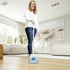 Livington Mult Scrubber electric broom - battery mop for effortless wiping, scrubbing and polishing - 2-in-1 wiping system as a hand mop & floor broom