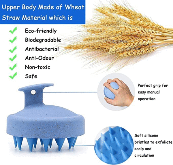 Scalp Massager Shampoo Brush, Eco-Friendly with Soft Silicon Bristles, Hair Scalp Scrubber, Scalp Exfoliator, Dandruff Removal, Prevents Hair Loss for Men, Women - Image 3
