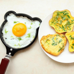 Teddy Bear & Star Shape Egg Frying Pan – Non-Stick Breakfast.