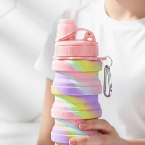 Portable Silicone Folding Water Bottle – Leakproof Travel Bottle