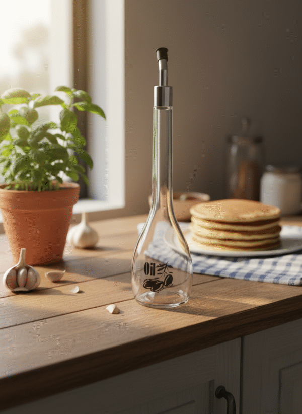 Premium Glass Oil Dispenser Bottle for Kitchen | Leakproof Anti-Drip Spout Vinegar Cruet | Olive Oil Jar - Image 5