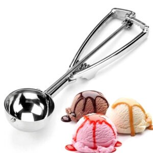 Premium Ice Cream Scoop Stainless Steel, Heavy Duty Metal Icecream Scoop Spoon Dishwasher Safe