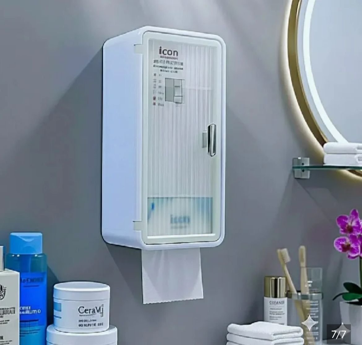 Wall Mounted Dustproof Tissue & Storage Box