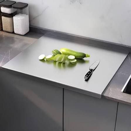 Stainless Steel Cutting Board – 3 Sizes Kitchen Chopping Board Non-Slip Metal Cutting Board - Image 6