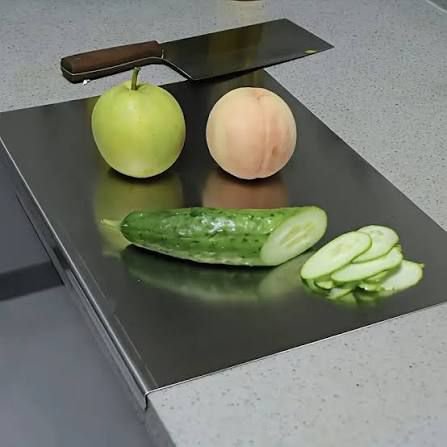 Stainless Steel Cutting Board – 3 Sizes Kitchen Chopping Board Non-Slip Metal Cutting Board - Image 2