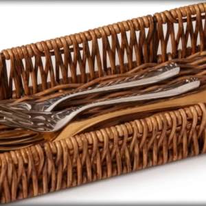 Multipurposed Imitation Rattan Oval Spoon Holding Basket
