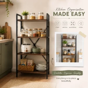 4-Tier Universal Storage Rack for Home Organization